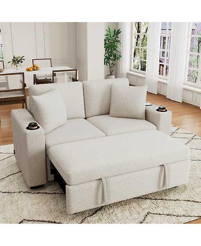 Streamdale Furniture Modern Loveseat Pull-out Sofa Bed 2-Seater Couch for Living Room