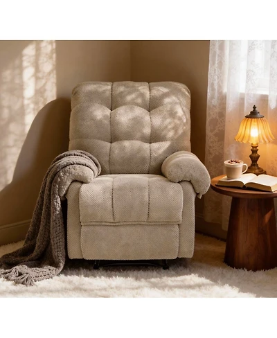 Streamdale Furniture Soft Fabric Overstuffed Recliner Chair