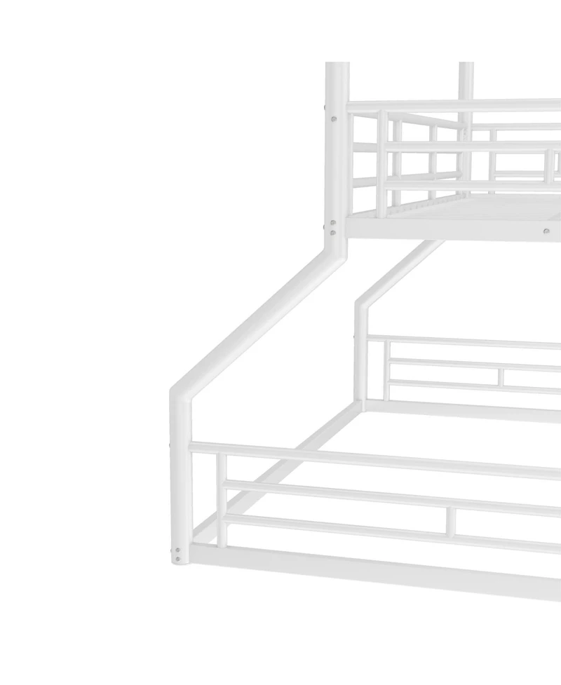 Streamdale Furniture Metal Triple Bunk Bed with Guardrails