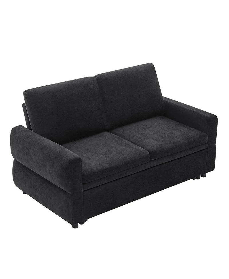 Streamdale Furniture Convertible Sofa Bed Loveseat with Usb Ports