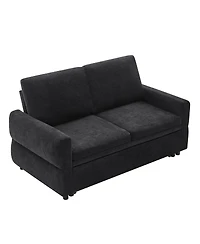 Streamdale Furniture Convertible Sofa Bed Loveseat with Usb Ports