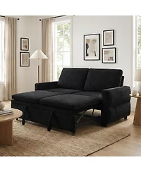 Streamdale Furniture Convertible Sofa Bed Loveseat with Usb Ports
