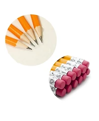 Gnuadz Wood-cased 2 Pencils Pre-sharpened With Erasers Hb Lead For Writing Drawing Sketching