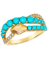 Le Vian Turquoise (1-1/5 ct. t.w.) & Nude Diamond (1/5 ct. t.w.) Ring in 14k Honey Gold