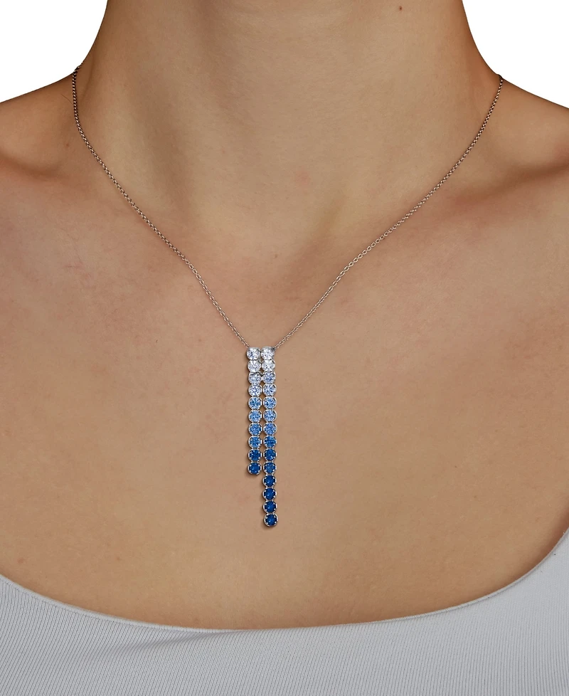 Le Vian Sapphire Ombre & White Sapphire (5/8 ct. t.w.) Adjustable Necklace in Platinum