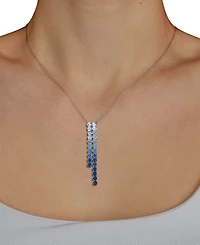 Le Vian Sapphire Ombre & White Sapphire (5/8 ct. t.w.) Adjustable Necklace in Platinum