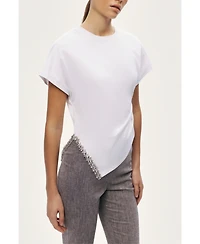 Nocturne Women's Embellished Asymmetric T-Shirt
