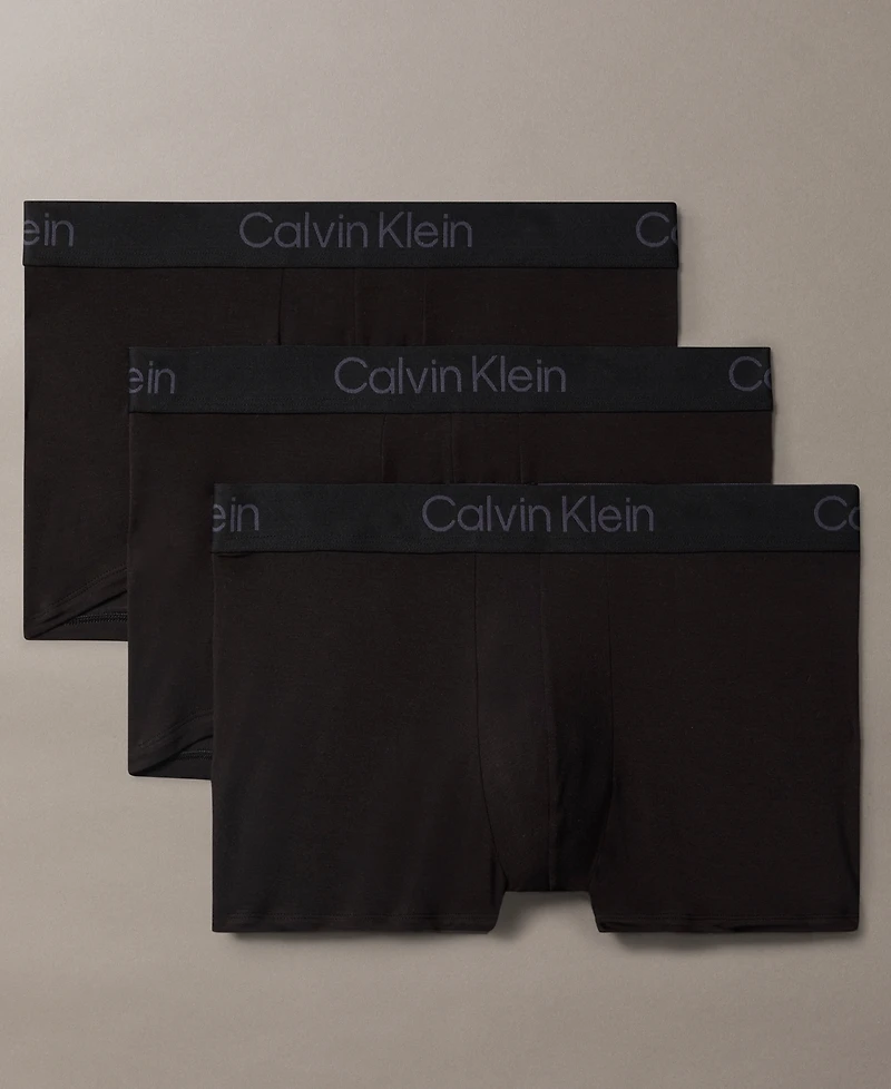 Calvin Klein Men's Ultra Soft Modal Trunks, 3-Pack