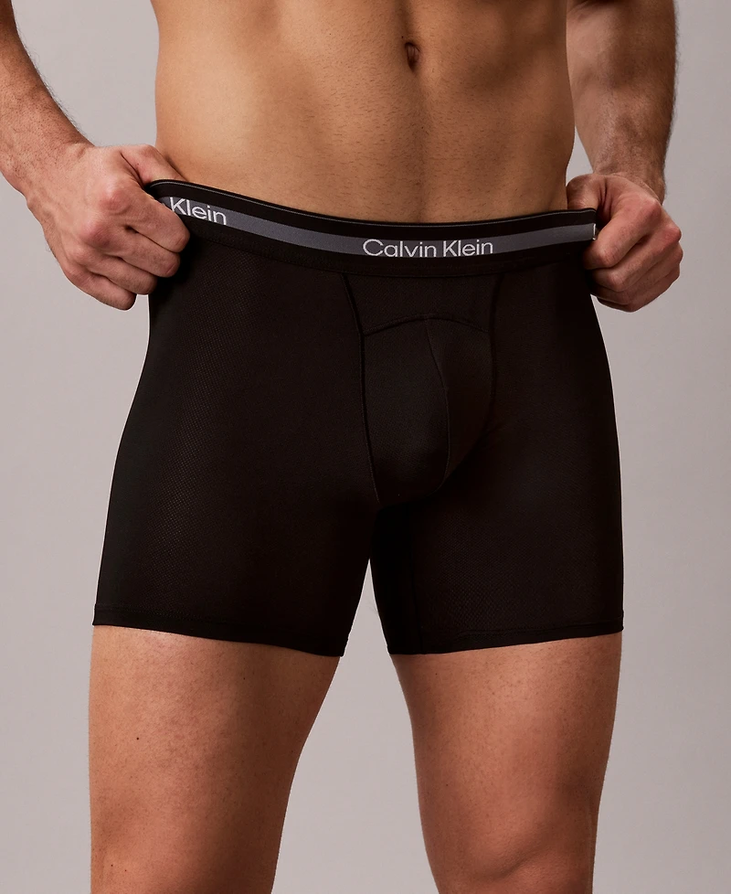 Calvin Klein Men's Stitch-Free Waistband Long Boxer Briefs, 3-Pack