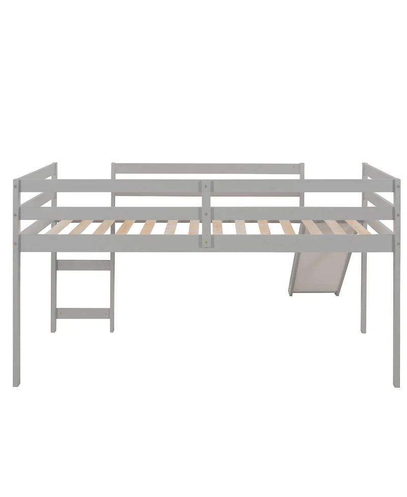Streamdale Furniture Loft Bed with Slide, Multifunctional Design