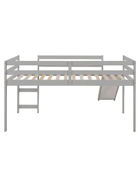 Streamdale Furniture Loft Bed with Slide, Multifunctional Design