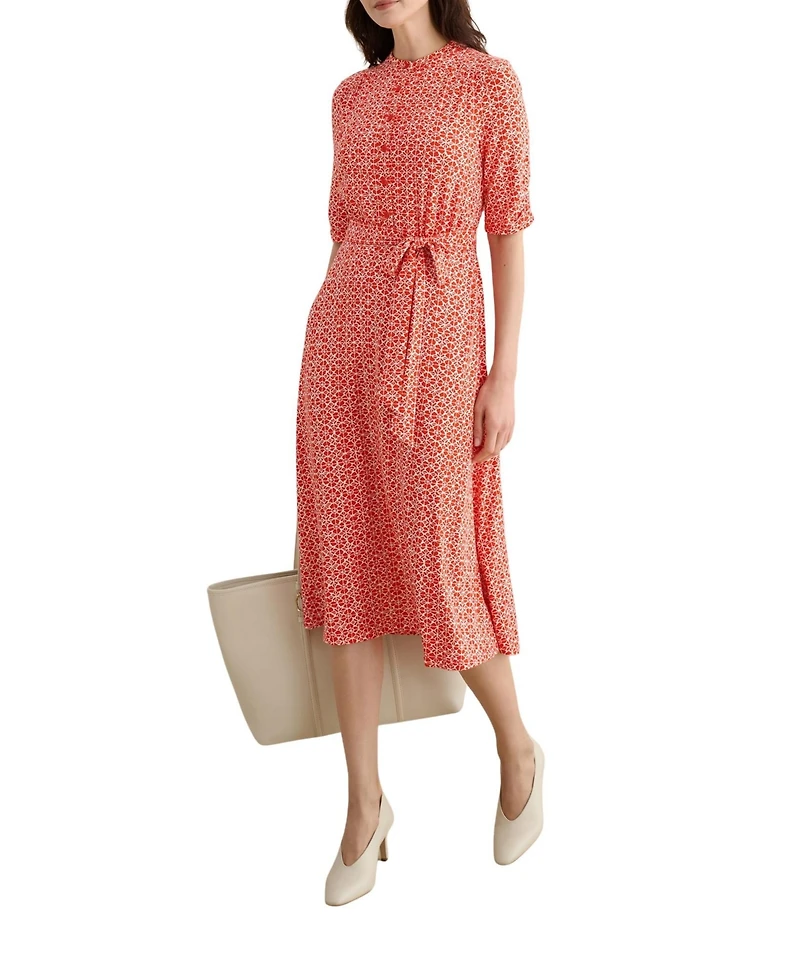 Hobbs London Women's Cathy 3/4 Sleeve Jersey Midi Dress