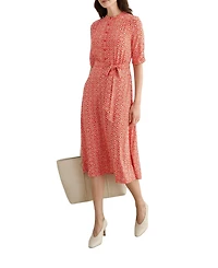 Hobbs London Women's Cathy 3/4 Sleeve Jersey Midi Dress
