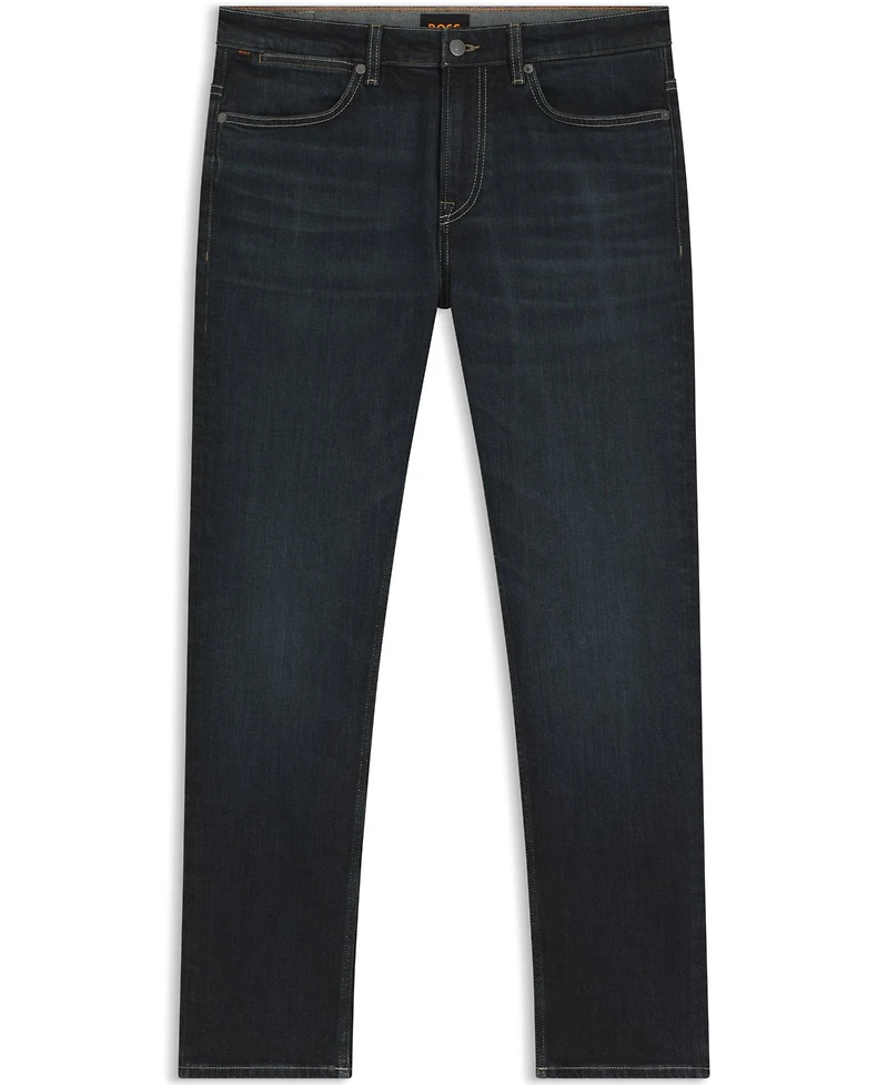 Boss by Hugo Men's Slim-Fit Contrast Stitching Jeans