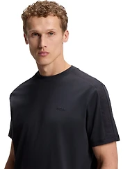 Boss by Hugo Men's Stretch-Cotton Regular-Fit Jacquard Tape T-Shirt