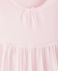 First Impressions Baby Girls' 0M-24M Long-Sleeve Tulle-Skirt Dress, Macy's Exclusive