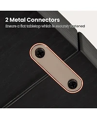 Gymax Dining Table w/8 Metal Supporting Legs and Cross Base for Room