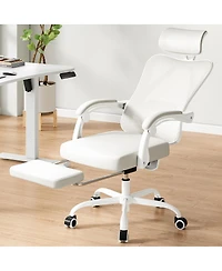 Flynama High Back Mesh Office Chair with Footrest,Adjustable HeadrestandLumbar