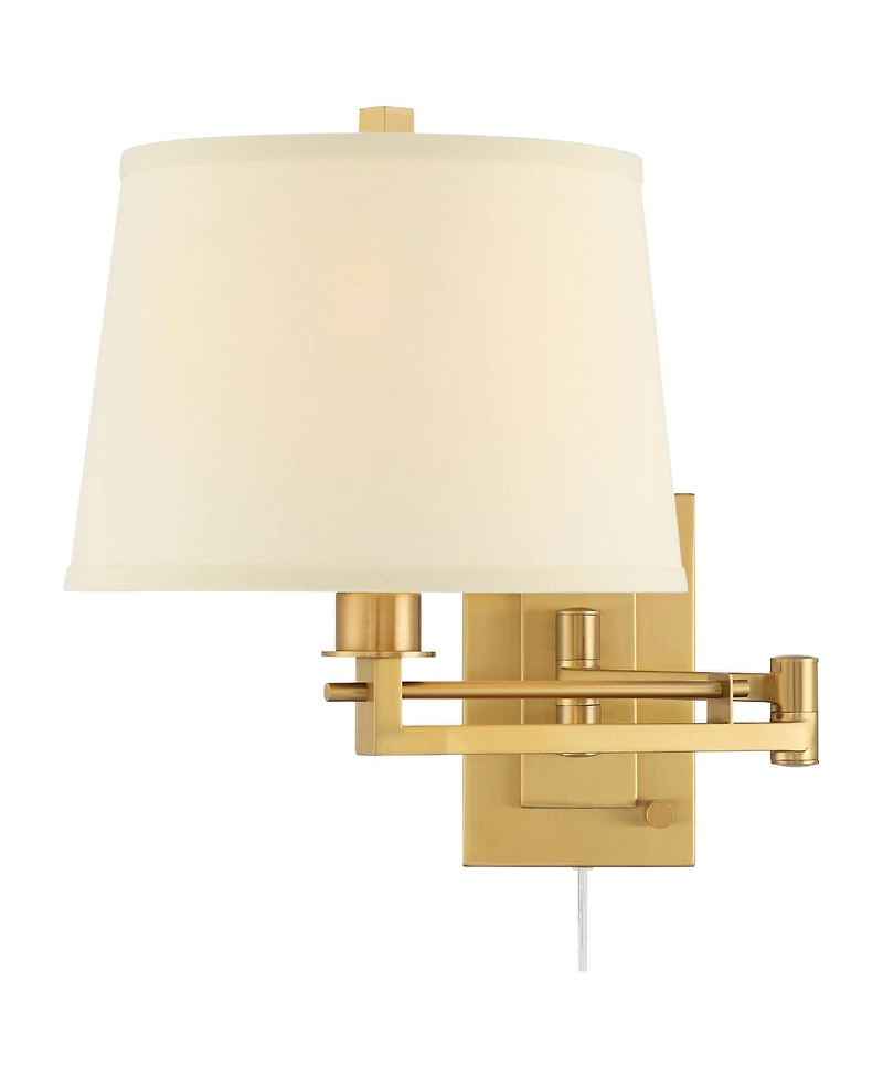 Franklin Iron Works Easley 15" High Warm Plug-In Swing Arm Wall Lamp