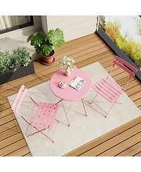 gaomon 3-Piece Folding Patio Bistro Set with Table and 2 Chairs