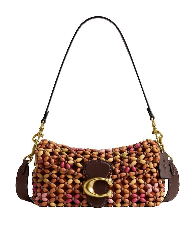 Coach Wooden Beaded Tabby Small Shoulder Handbag