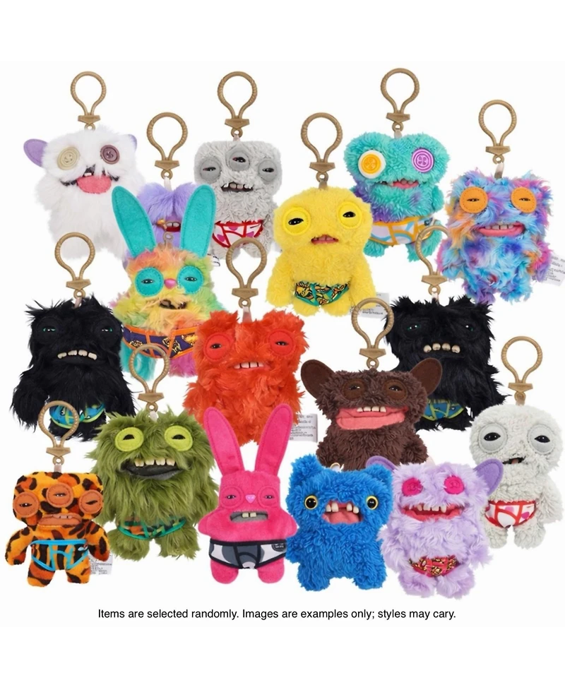 Fuggler Pack of 10 Zuru Fuggler Keyring 5 Inch Plush Toy Mystery Random Assortment