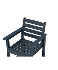 Gouun Set of 2 Outdoor Hdpe Adirondack Bar Chairs with Wide Armrests, 29 in Seat Height