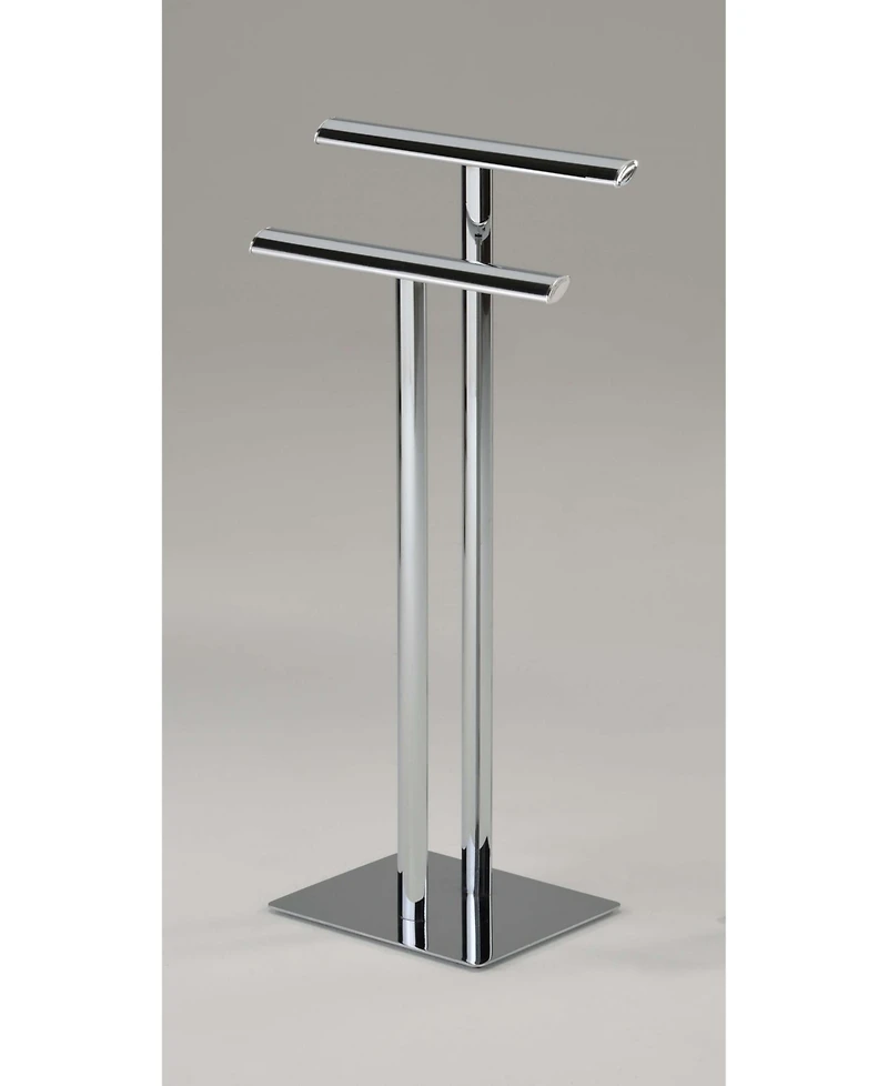 Kings Brand Furniture Metal Double Bar Towel Rack Stand For Bathroom Towel Storage