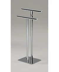 Kings Brand Furniture Metal Double Bar Towel Rack Stand For Bathroom Towel Storage