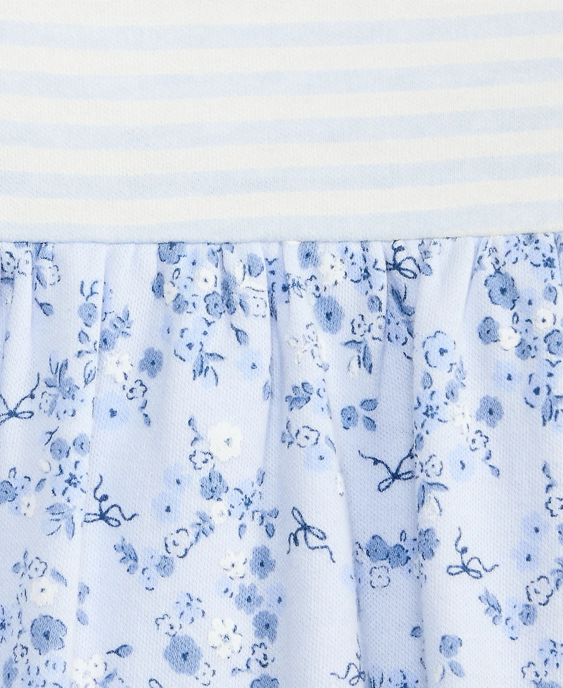 First Impressions Baby Girls' 0M-24M Long-Sleeve Mixed-Print Dress, Macy's Exclusive