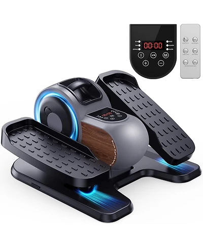 Fed Fitness Under Desk Electric Elliptical Machine, 10-Level Adjustable, Quiet Portable with Remote for Seniors Home Office