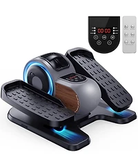 Fed Fitness Under Desk Electric Elliptical Machine, 10-Level Adjustable, Quiet Portable with Remote for Seniors Home Office