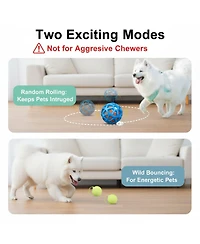 Aronkl Interactive Dog Ball Durable Natural Rubber Motion-Activated Vibrating Rolling Usb Rechargeable Water-Resistant