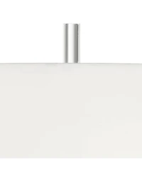 Possini Euro Design Cadence Modern Table Lamp with Square Riser 31 1/2" Tall Glass Column White Shade for Bedroom Living Room Bedside Office Family