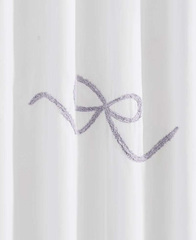 Truly Soft Textured Bow Shower Curtain, 72" x 72"