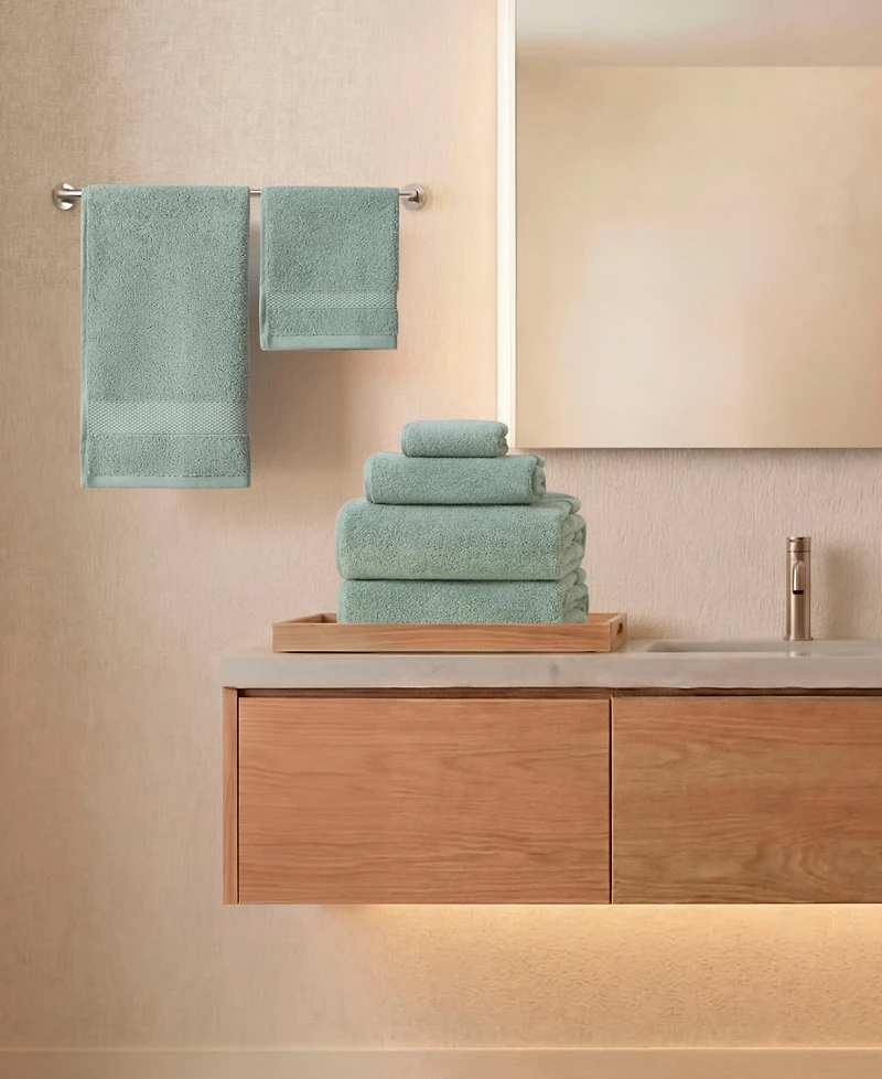 French Connection Solid Dobby 6-Pc. Bath Towels Set