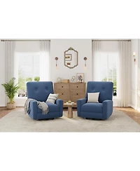 gaomon Nursery Recliner Chair,360 Swivel Rocking Glider Chair for Adults with Adjustable Backrest and Footrest,Upholstered Armchair for Living Rooms