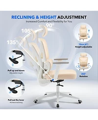 gaomon Ergonomic Mesh Office Chair with Adjustable Lumbar Support, High-Back Design, Headrest and 3D Armrests