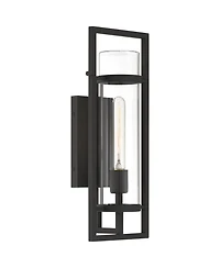 Possini Euro Design Castello 18inches High Modern Outdoor Wall Light Fixture Mount Porch Weatherproof Sand Marine Grade Finish