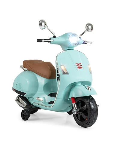 Slickblue Kids 12V Battery Motorcycle with Training Wheels, Music and Led Lights