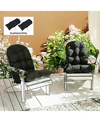 Outsunny 2 Pcs Adirondack Cushions, Tufted High Back Patio Chair Cushions