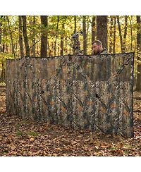 Outsunny Hunting Blind One-Way View Mesh 176" x 58.3", Camouflage