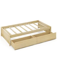 Gouun Captain Bed with 2 Drawers and Slats Support