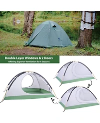 Naturehike Ultralight 2 Person Backpacking Tent 4 Season Waterproof Camping Double Layer Cold Weather Easy Set Up Tents for Family Camp