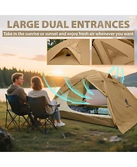 Naturehike Ultralight 2 Person Backpacking Tent 4 Season Waterproof Camping Double Layer Cold Weather Easy Set Up Tents for Family Camp