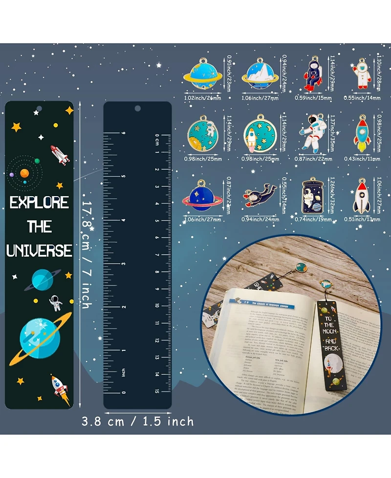 Gnuadz Space Bookmarks Metal Charms Party Favors Gifts