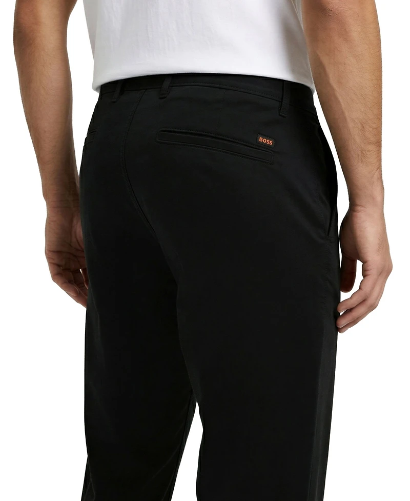 Boss by Hugo Men's Stretch-Cotton Satin Slim-Fit Chinos