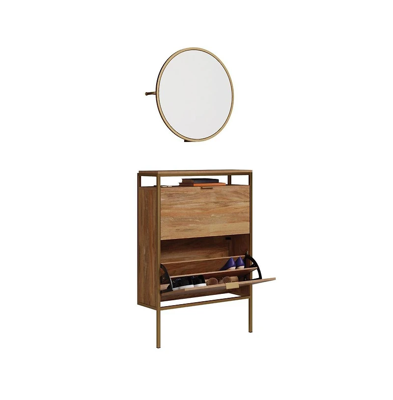 Sauder International Lux Storage Organizer, Sindoori Mango finish