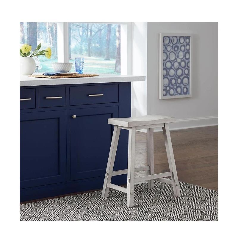 Liberty Furniture Industries, Inc. Creations 24 Inch Sawhorse Counter Stool