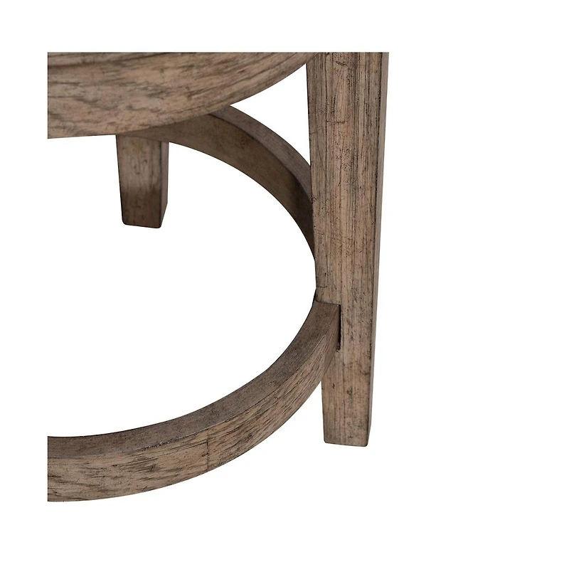 Liberty Furniture Industries, Inc. City Scape Upholstered Console Swivel Stool 25" Burnished Beige Oak